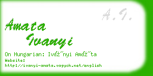 amata ivanyi business card